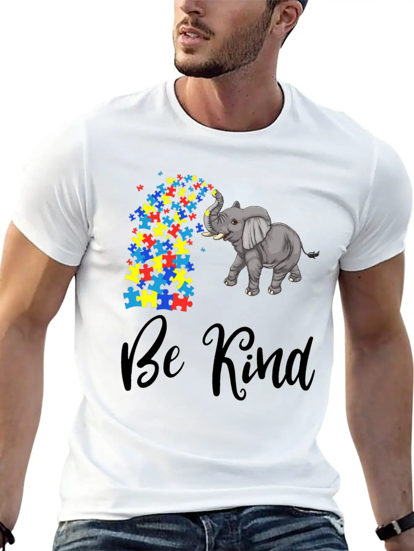 Be Kind Elephant Unisex Casual T-Shirt – Clean Design For Daily Comfort
