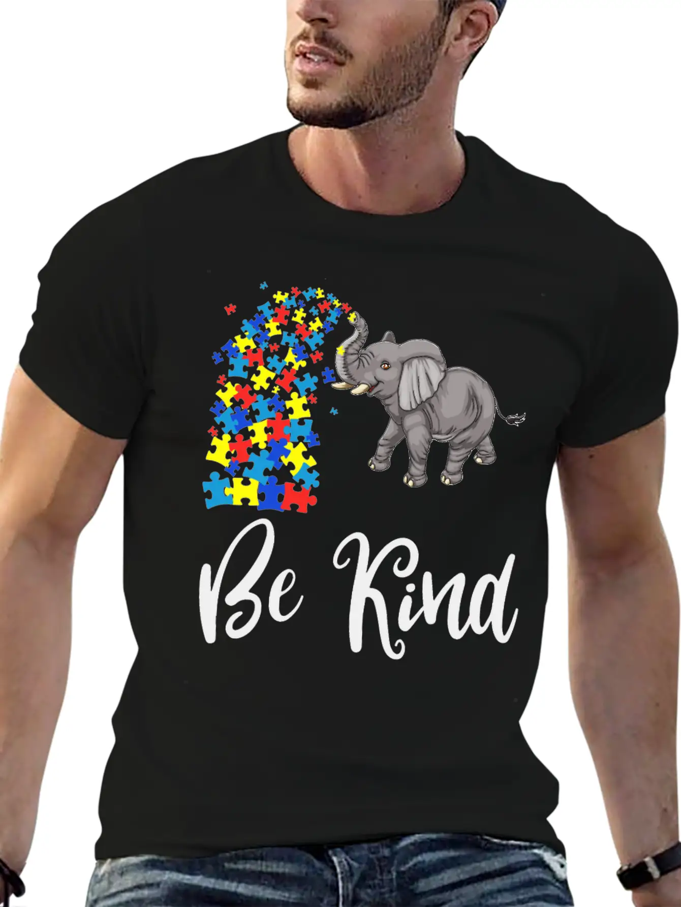 Be Kind Elephant Unisex Casual T-Shirt – Clean Design For Daily Comfort