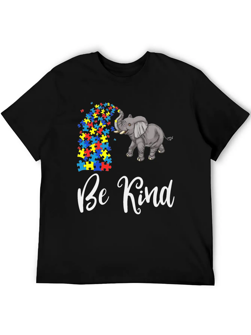Be Kind Elephant Unisex Casual T-Shirt – Clean Design For Daily Comfort