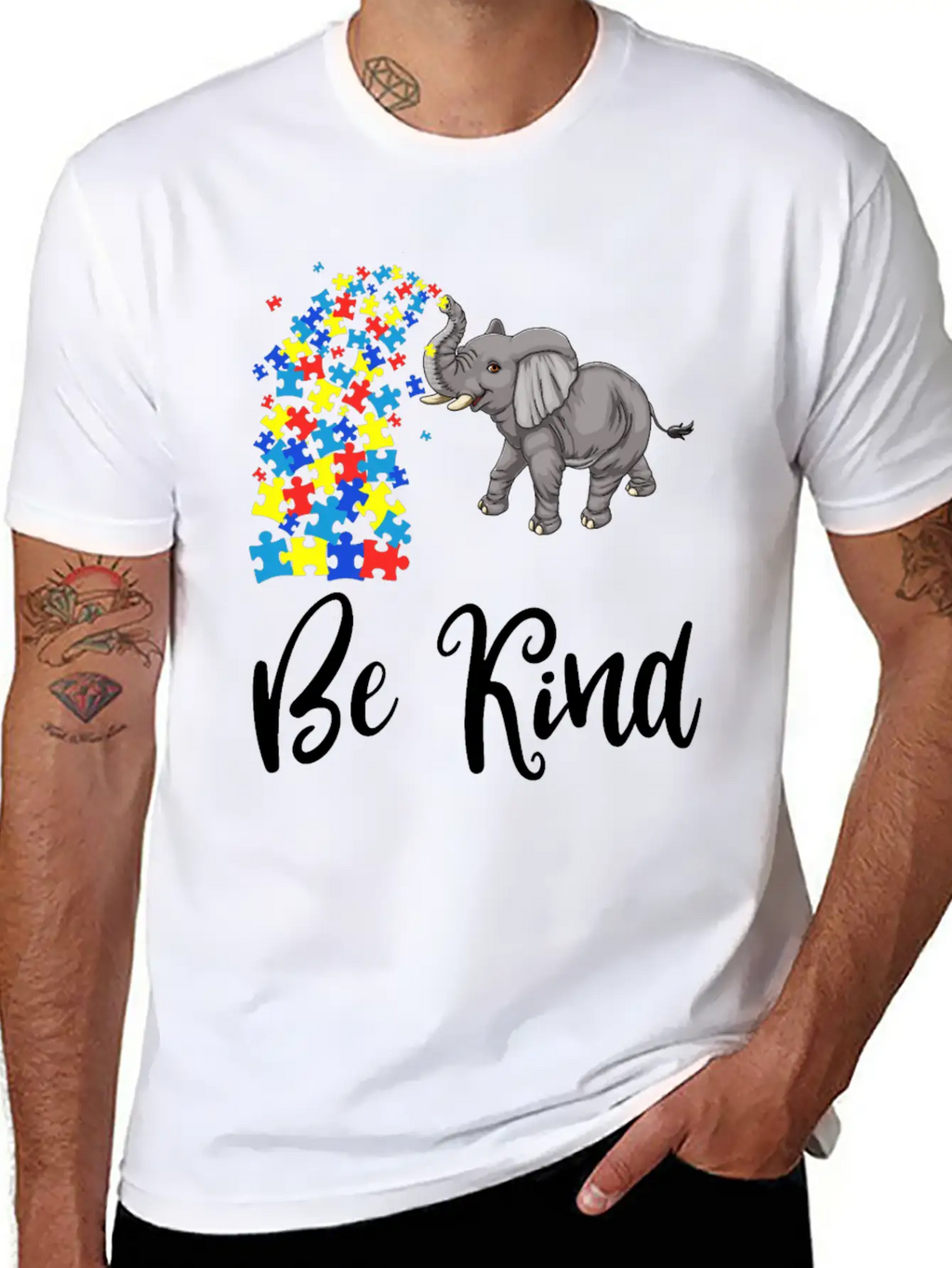 Be Kind Elephant Unisex Casual T-Shirt – Clean Design For Daily Comfort