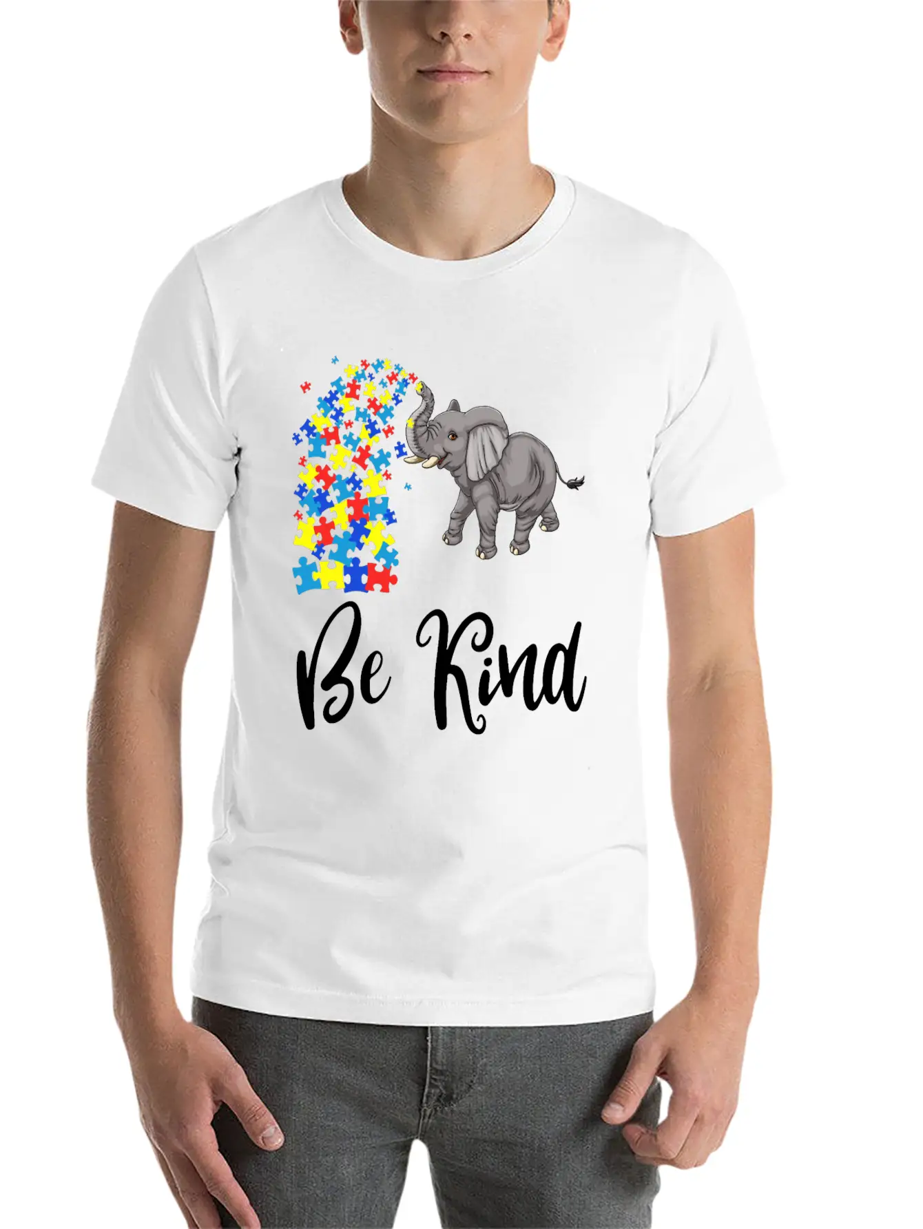 Be Kind Elephant Unisex Casual T-Shirt – Clean Design For Daily Comfort