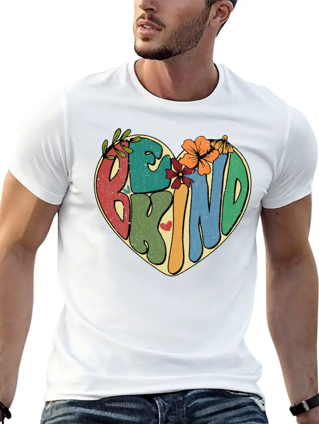 Be Kind Hippie Inspirational Kindness Autism Breathable Graphic T-Shirt – Perfect For Casual Days