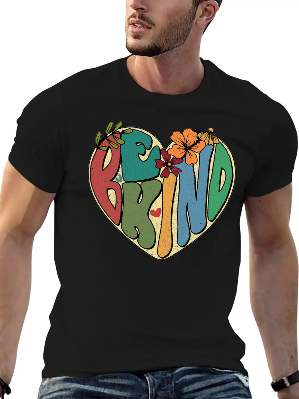Be Kind Hippie Inspirational Kindness Autism Breathable Graphic T-Shirt – Perfect For Casual Days