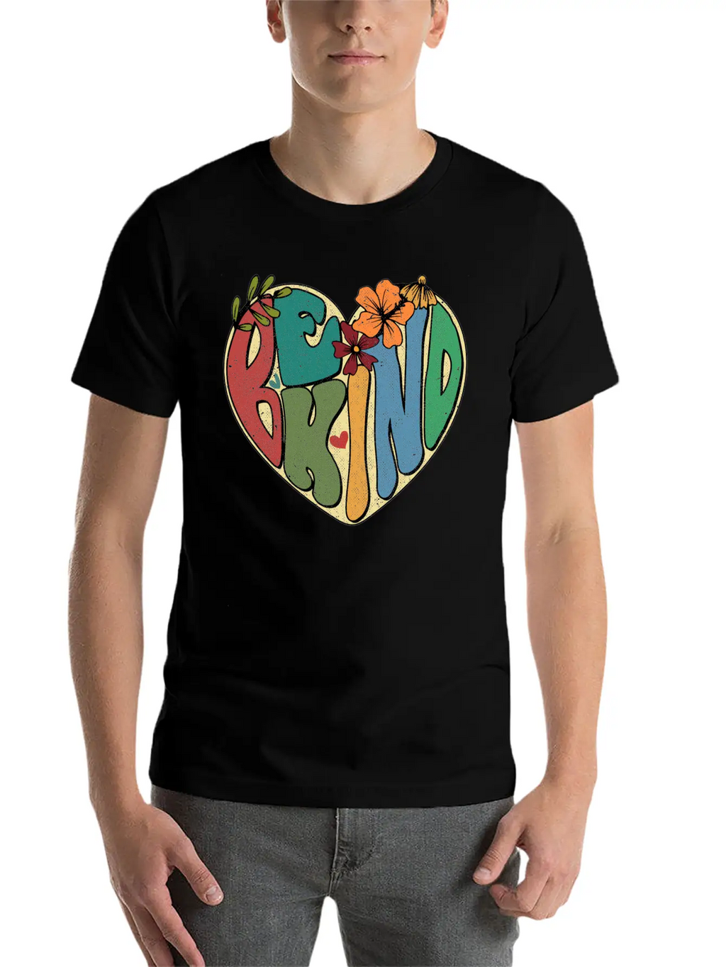 Be Kind Hippie Inspirational Kindness Autism Breathable Graphic T-Shirt – Perfect For Casual Days