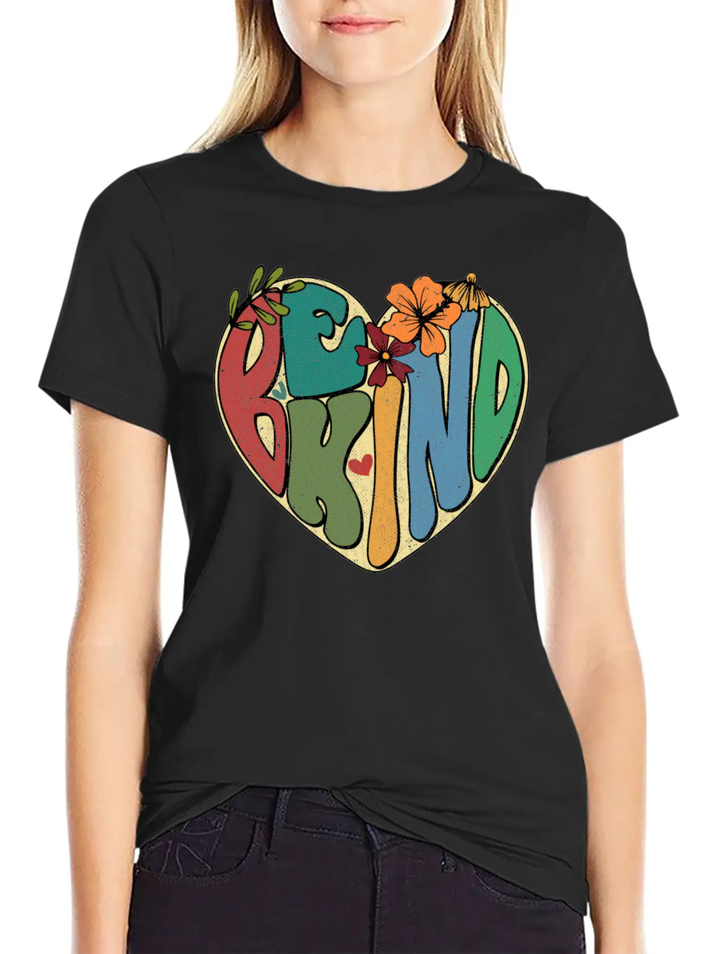 Be Kind Hippie Inspirational Kindness Autism Breathable Graphic T-Shirt – Perfect For Casual Days