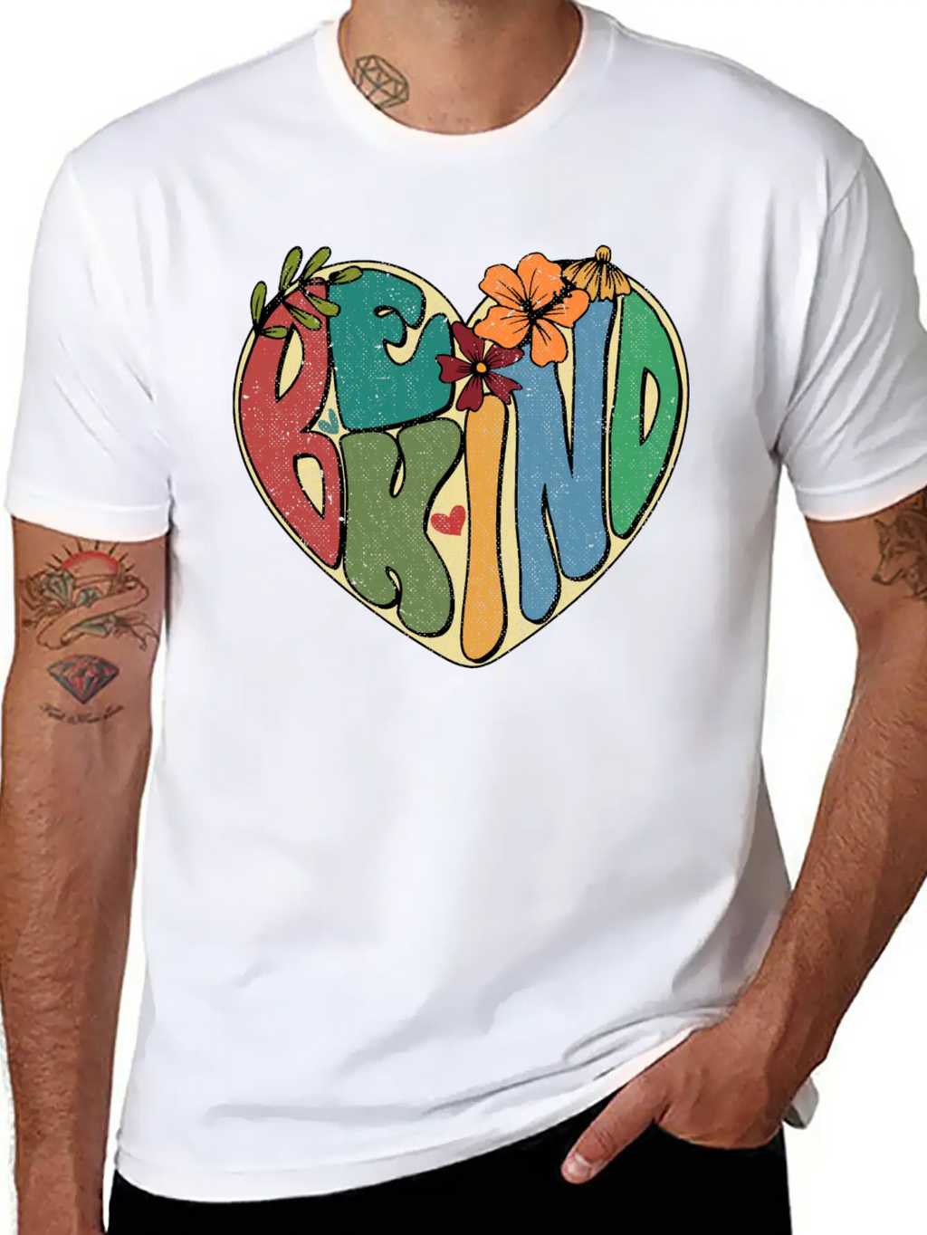 Be Kind Hippie Inspirational Kindness Autism Breathable Graphic T-Shirt – Perfect For Casual Days