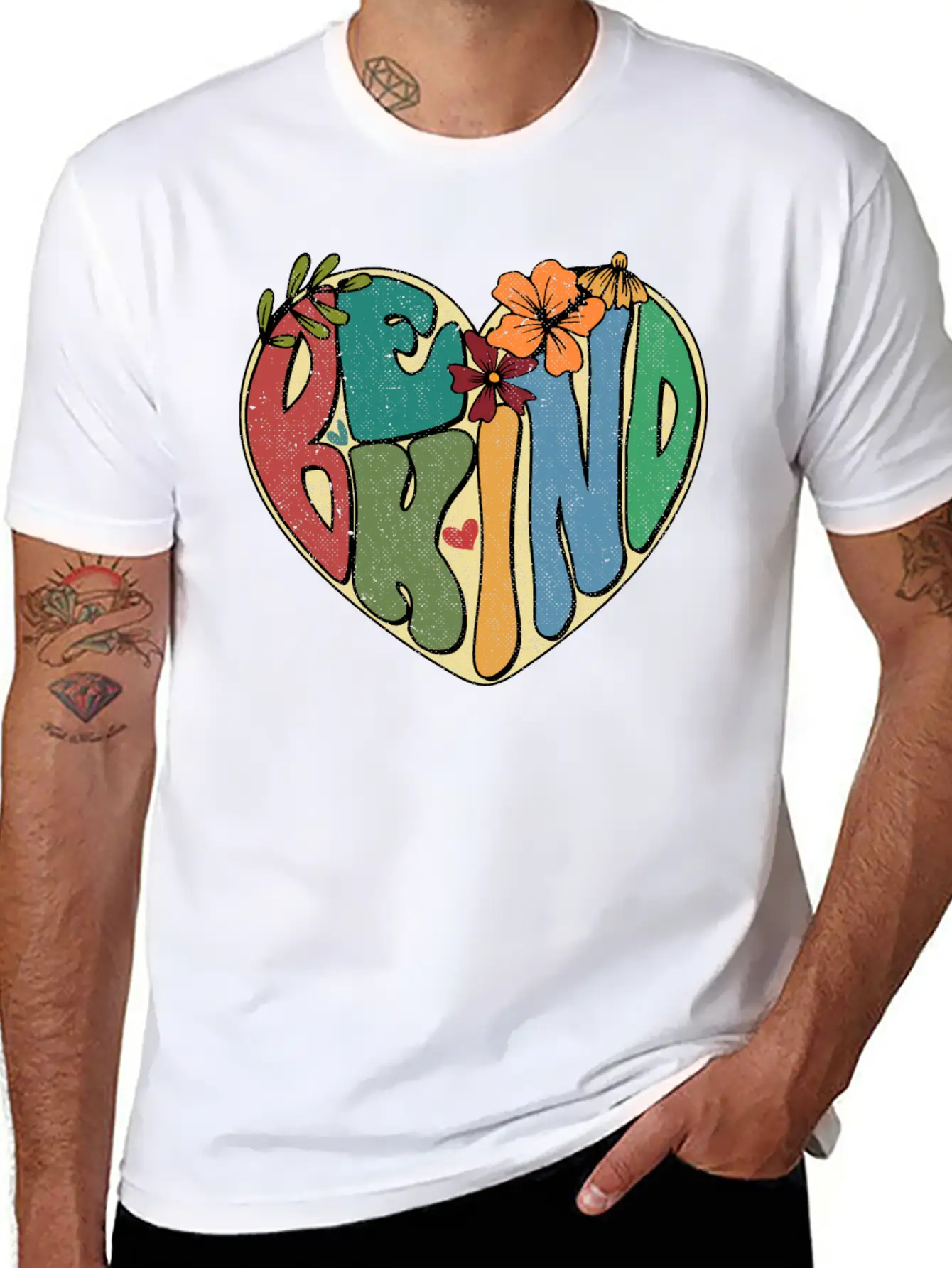 Be Kind Hippie Inspirational Kindness Autism Breathable Graphic T-Shirt – Perfect For Casual Days