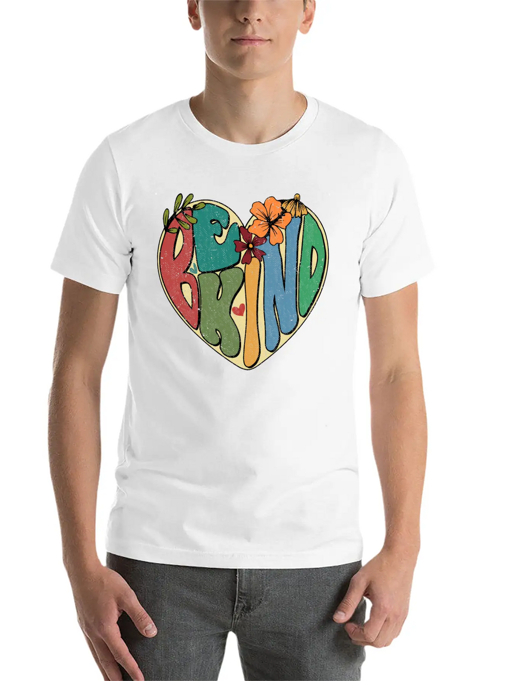Be Kind Hippie Inspirational Kindness Autism Breathable Graphic T-Shirt – Perfect For Casual Days