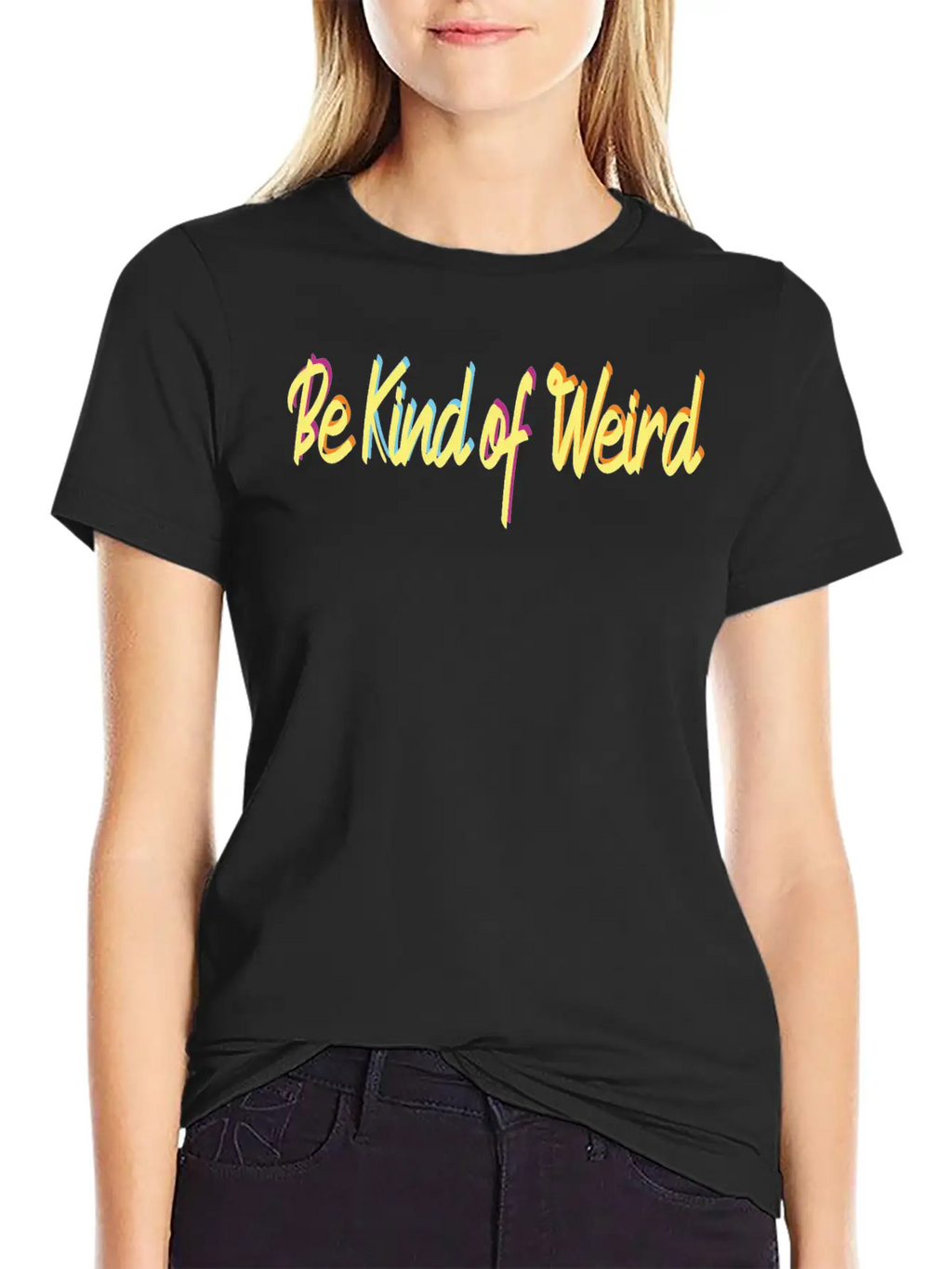 Be Kind Of Weird Vibes Only Breathable Soft Cotton T-Shirt – Timeless Casual Look