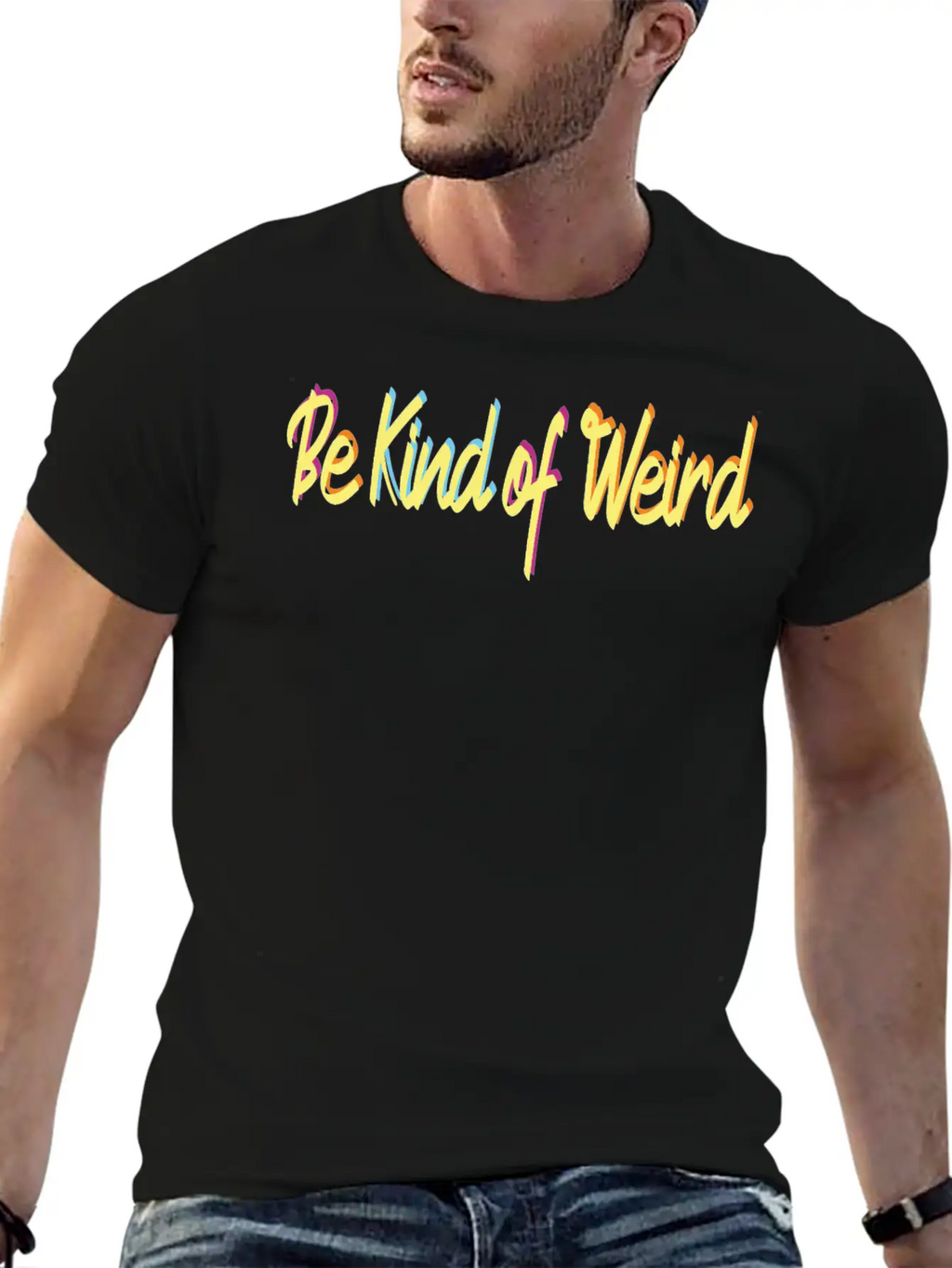 Be Kind Of Weird Vibes Only Breathable Soft Cotton T-Shirt – Timeless Casual Look
