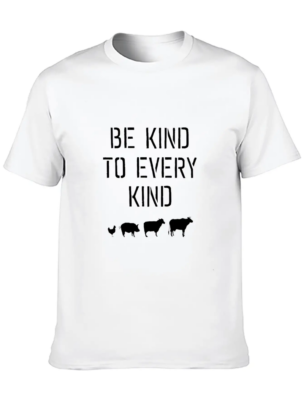 Be Kind To Every Kind #vegan Modern Fit Casual T-Shirt – Clean And Versatile Design
