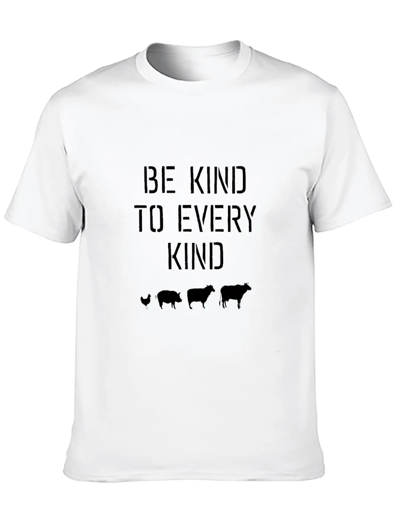 Be Kind To Every Kind #vegan Modern Fit Casual T-Shirt – Clean And Versatile Design