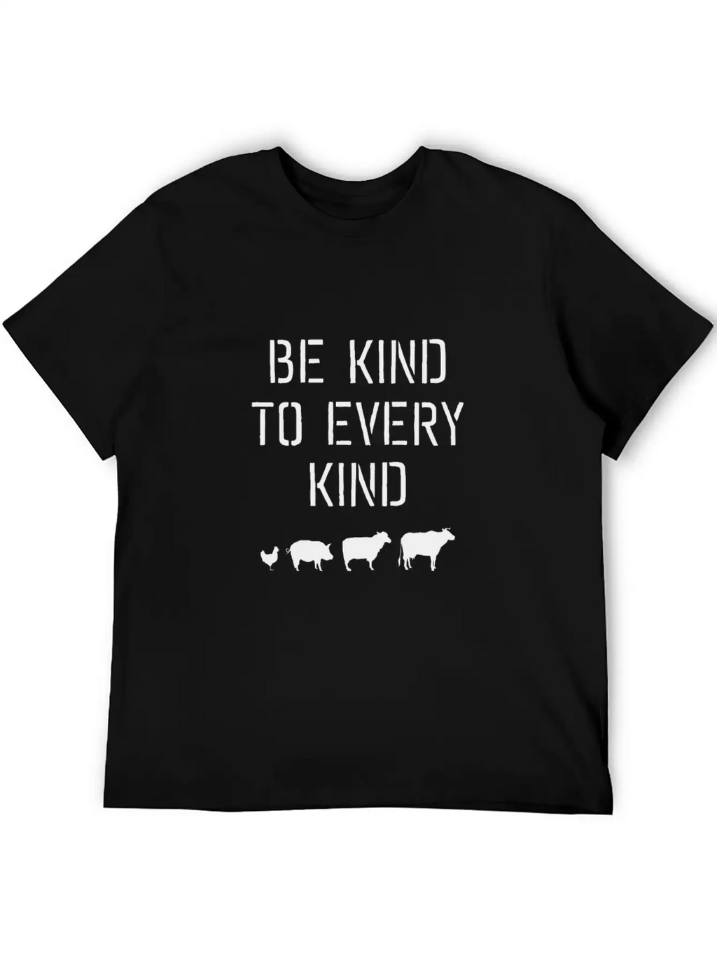 Be Kind To Every Kind #vegan Modern Fit Casual T-Shirt – Clean And Versatile Design