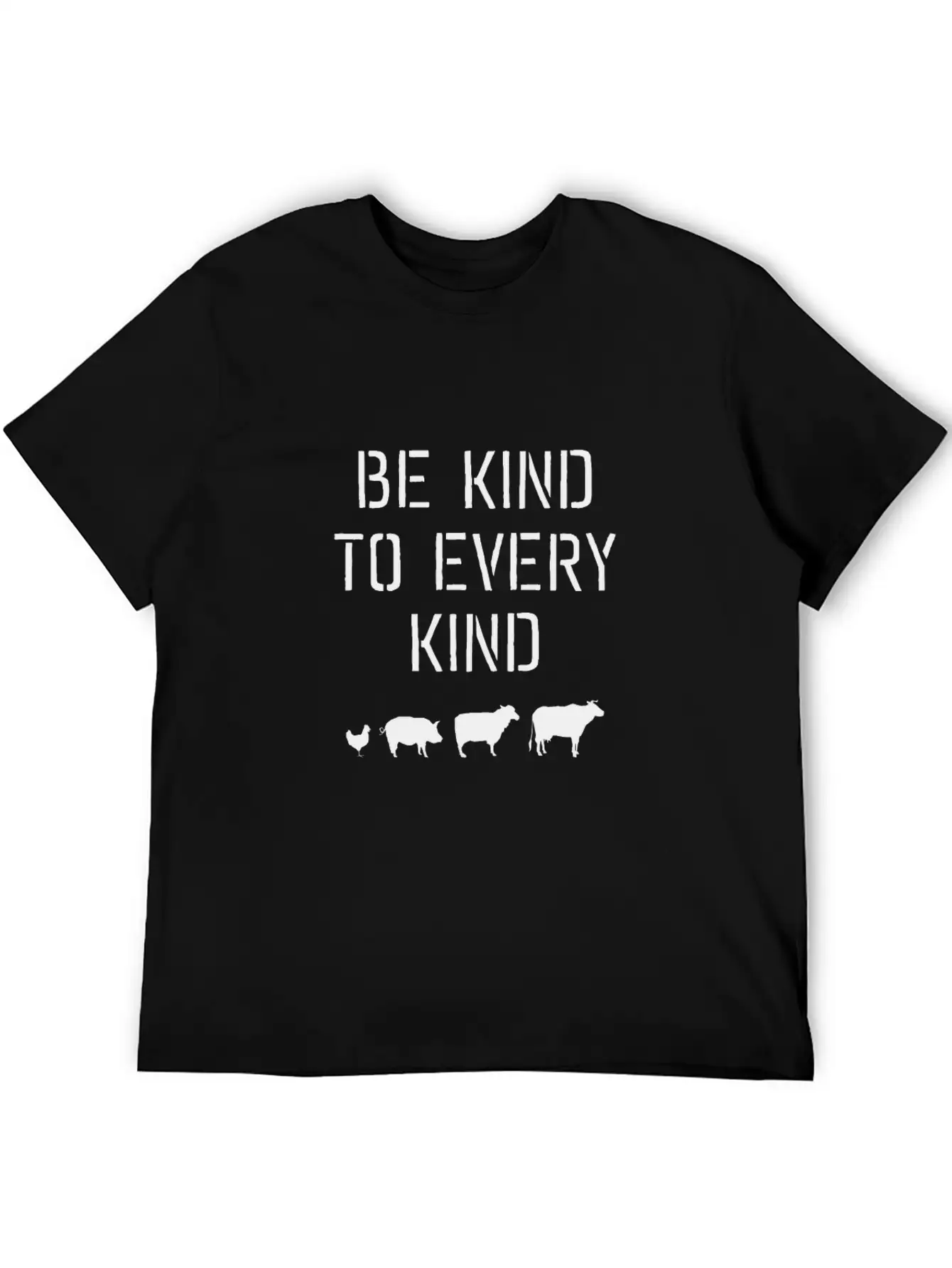 Be Kind To Every Kind #vegan Modern Fit Casual T-Shirt – Clean And Versatile Design