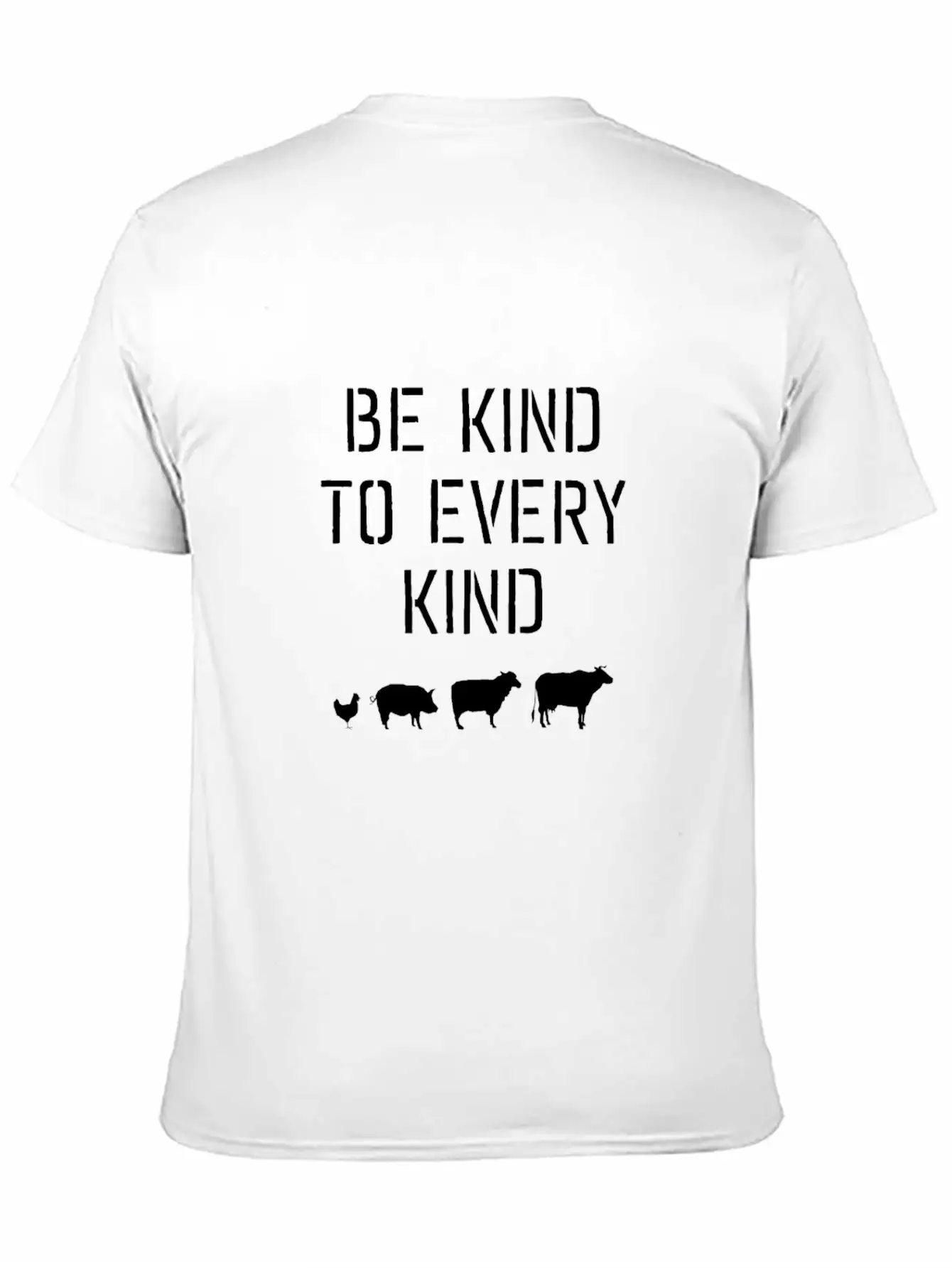 Be Kind To Every Kind #vegan Modern Fit Casual T-Shirt – Clean And Versatile Design
