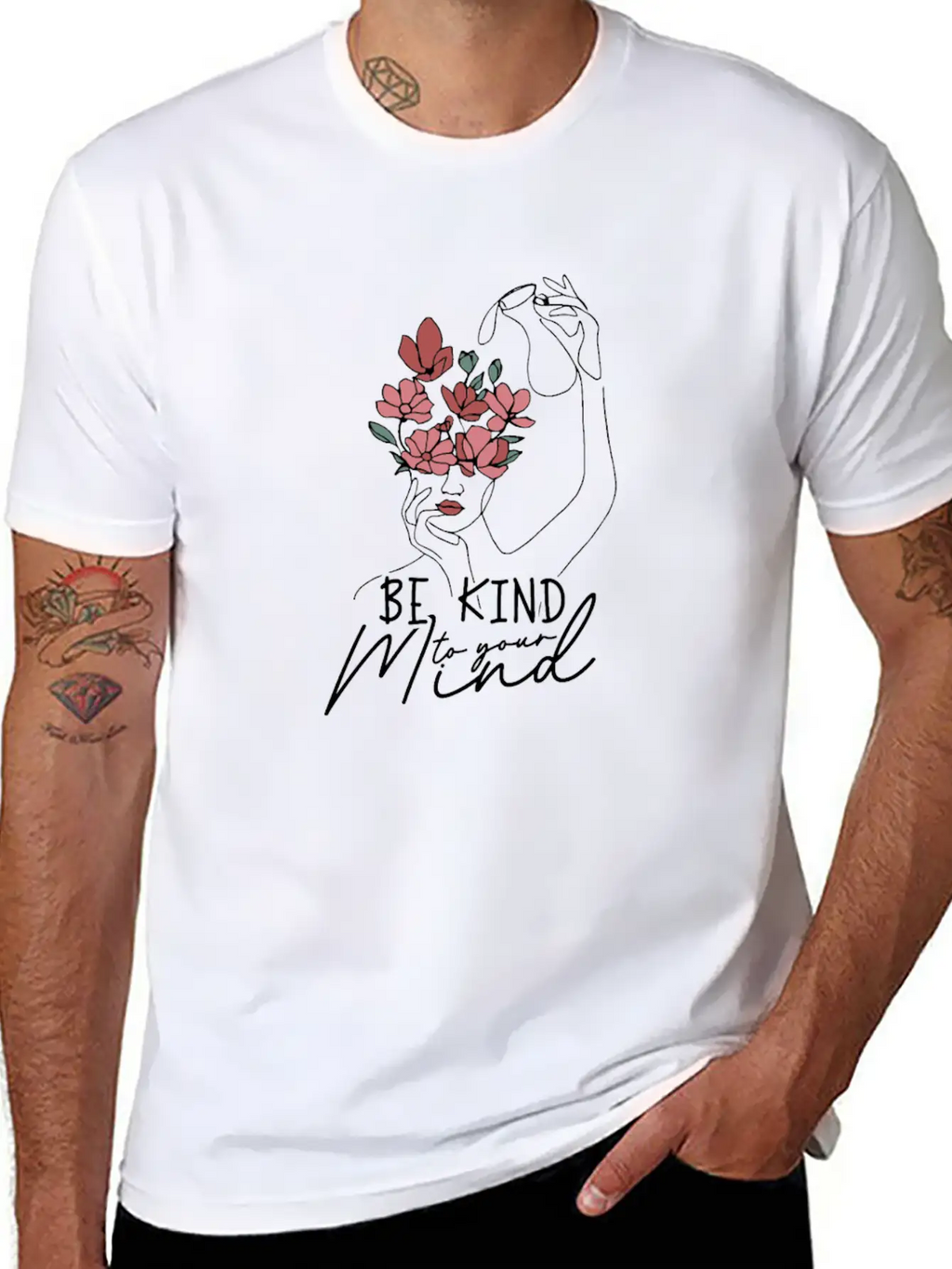 Be Kind To Your Mind - Mental Illness Essential Cotton Tee For Daily Outfits – Unisex Style