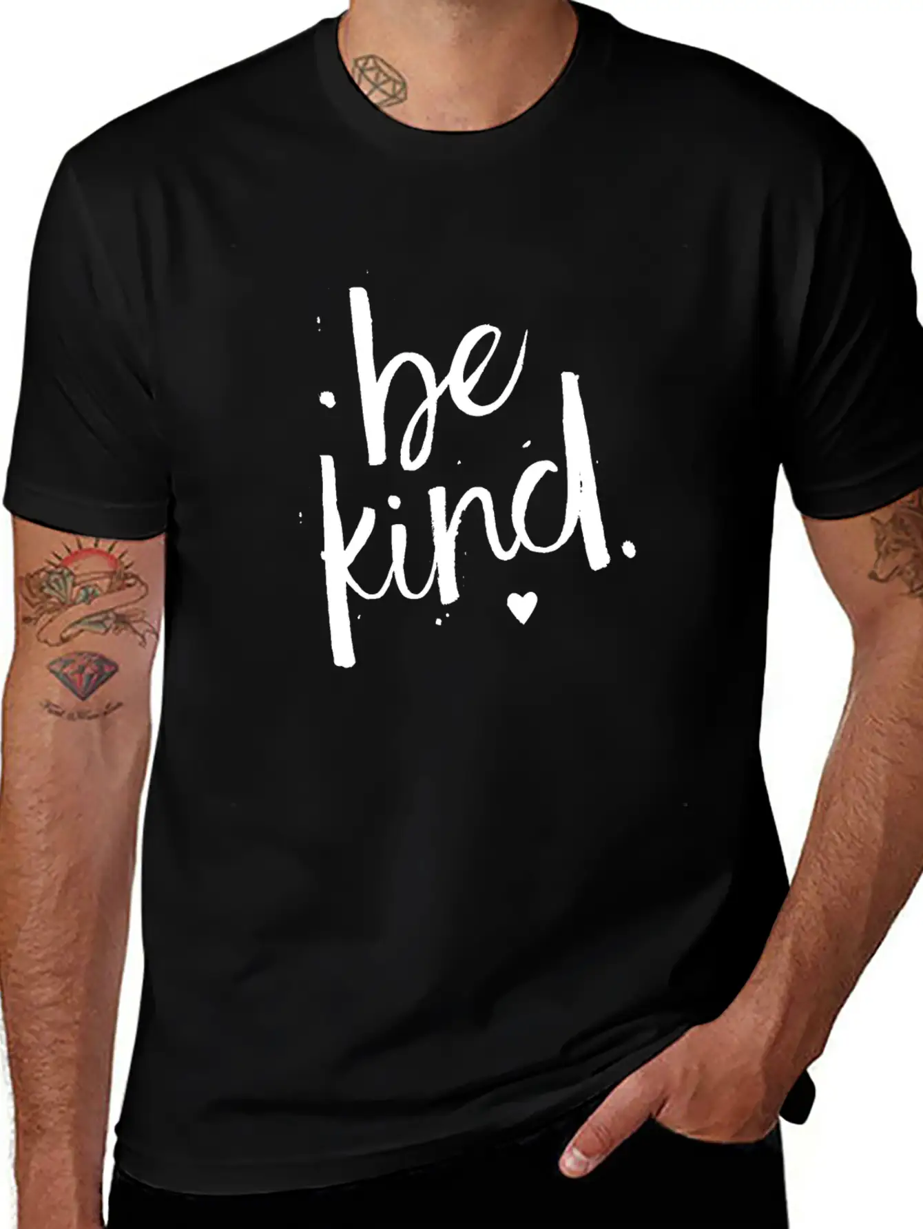 Be Kind White - Be Kind Stylish Everyday T-Shirt – Unisex Basic Cotton Tee