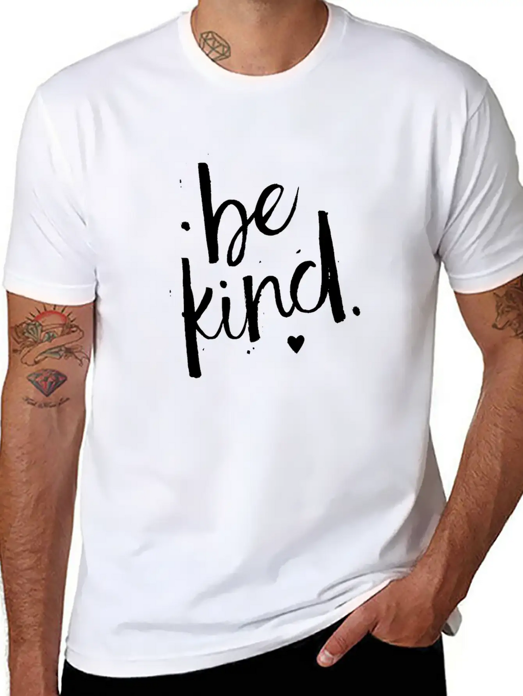 Be Kind White - Be Kind Stylish Everyday T-Shirt – Unisex Basic Cotton Tee
