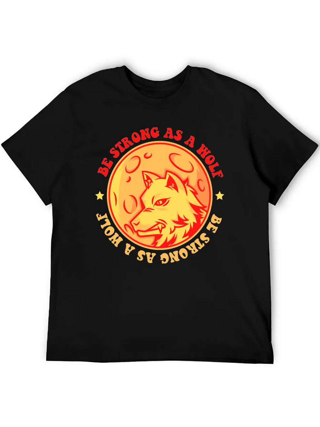 Be Strong As A Wolf Breathable Graphic T-Shirt – Perfect For Casual Days
