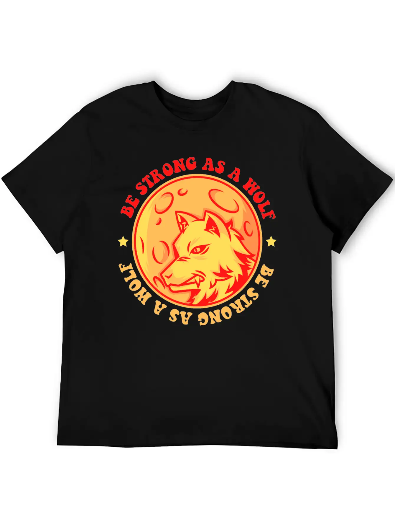 Be Strong As A Wolf Breathable Graphic T-Shirt – Perfect For Casual Days
