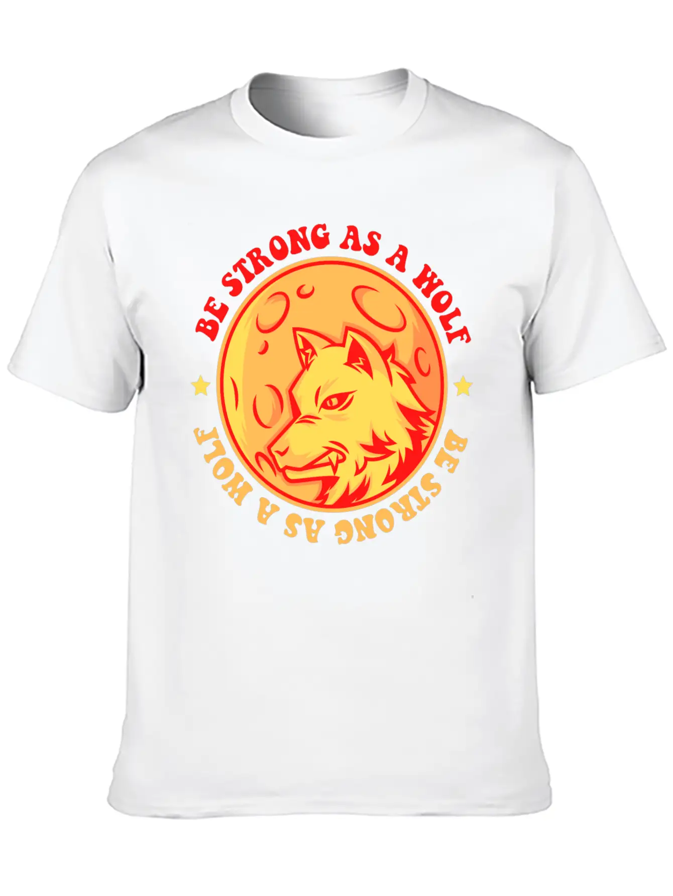 Be Strong As A Wolf Breathable Graphic T-Shirt – Perfect For Casual Days