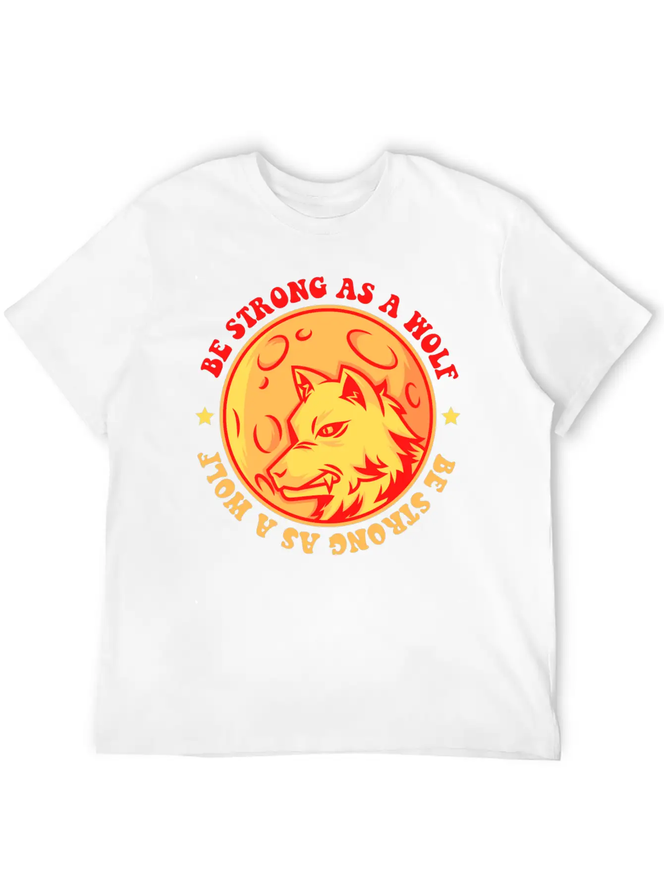 Be Strong As A Wolf Breathable Graphic T-Shirt – Perfect For Casual Days