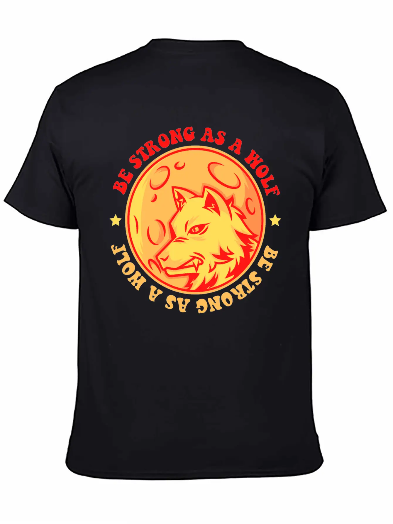 Be Strong As A Wolf Breathable Graphic T-Shirt – Perfect For Casual Days