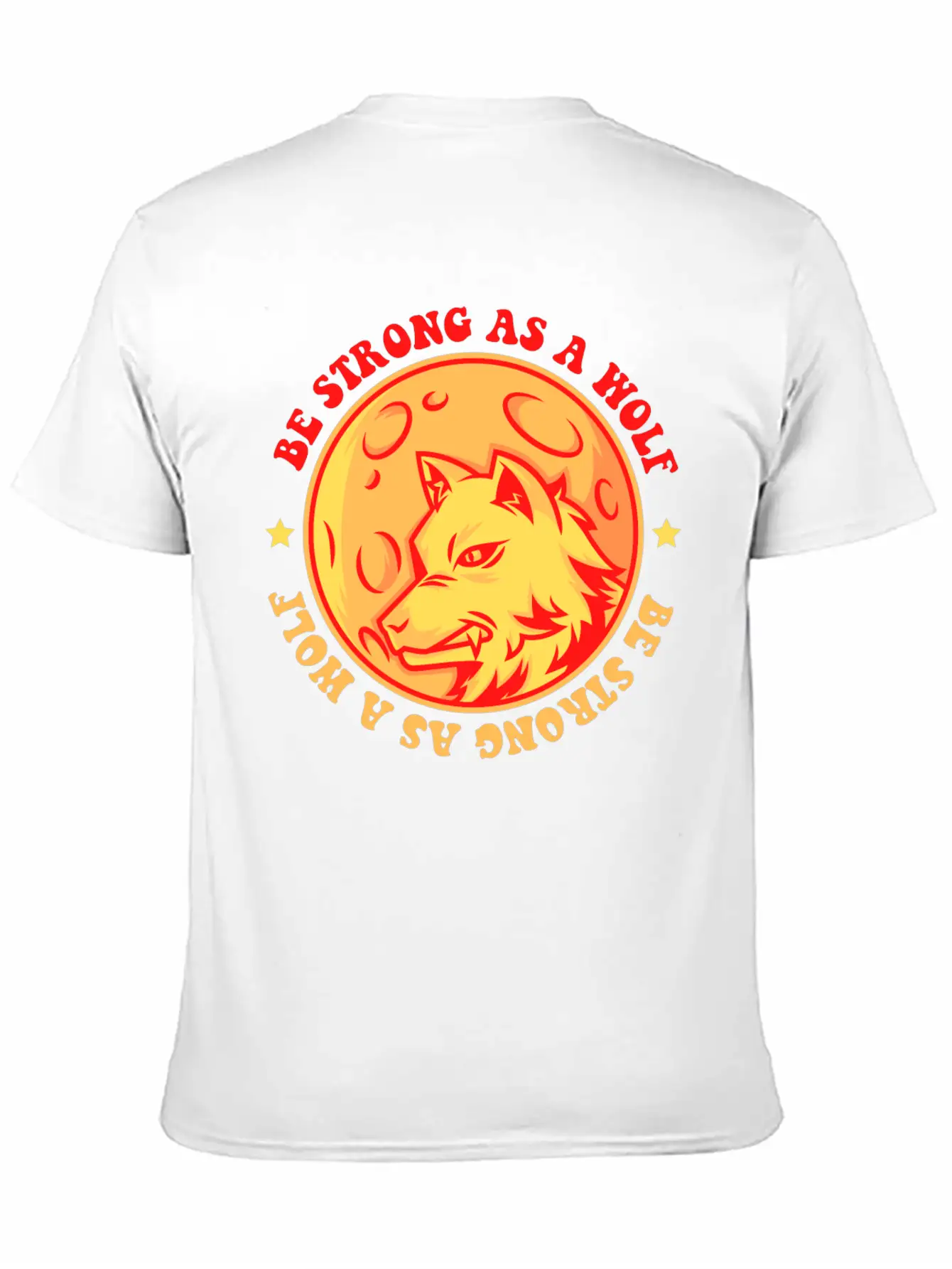 Be Strong As A Wolf Breathable Graphic T-Shirt – Perfect For Casual Days