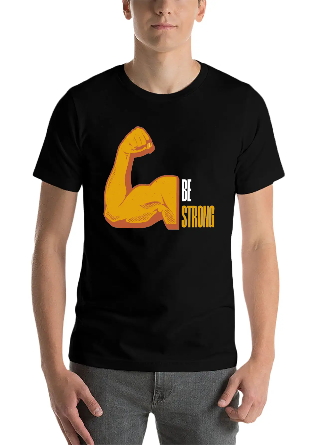 Be Strong Breathable Graphic T-Shirt – Perfect For Casual Days