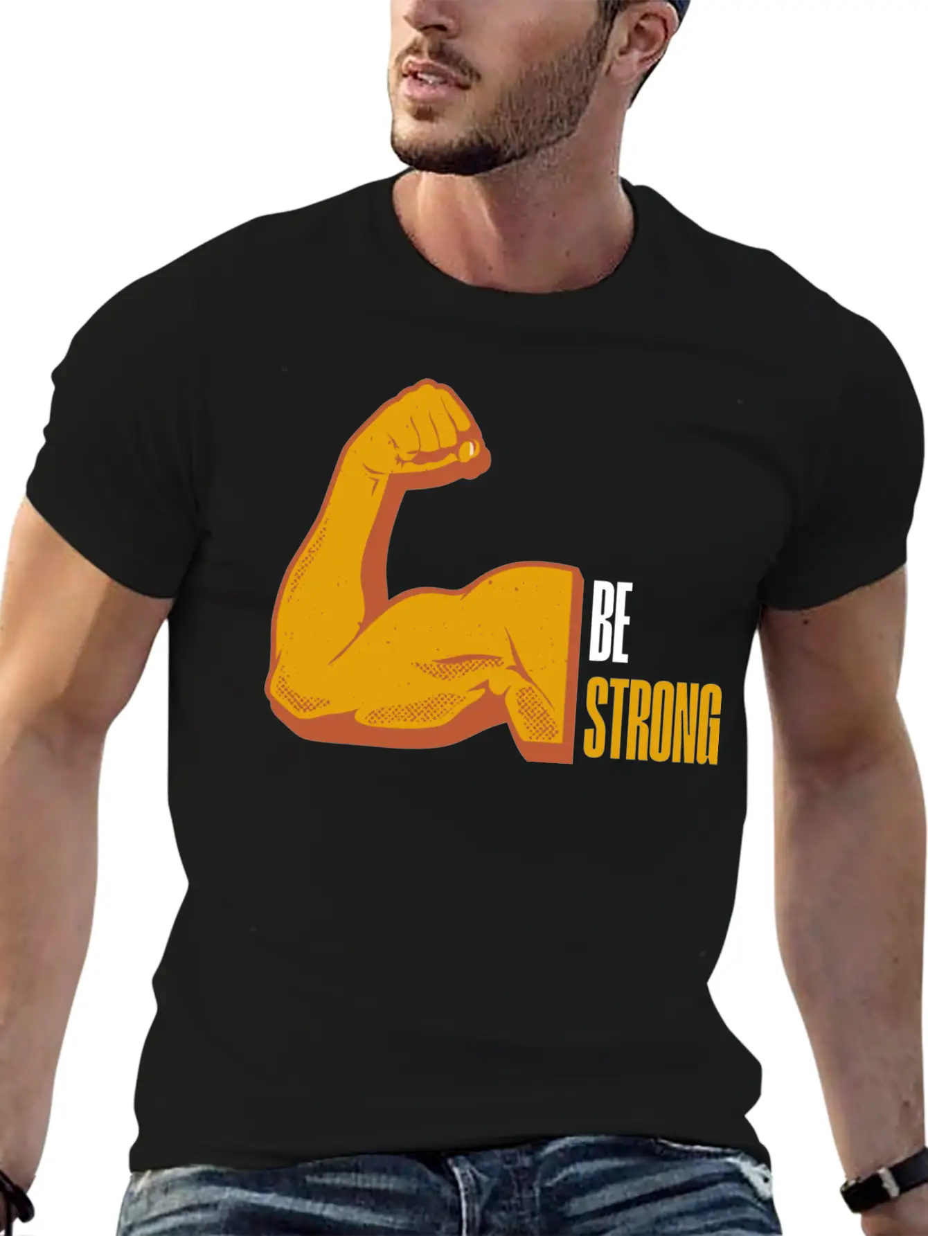 Be Strong Breathable Graphic T-Shirt – Perfect For Casual Days