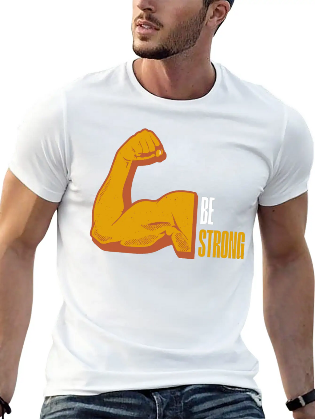 Be Strong Breathable Graphic T-Shirt – Perfect For Casual Days