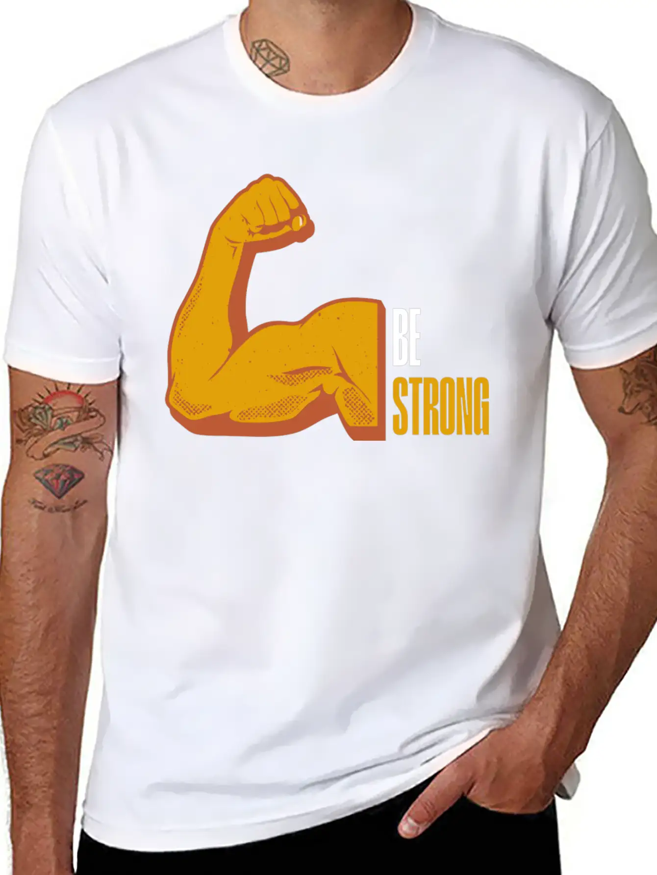 Be Strong Breathable Graphic T-Shirt – Perfect For Casual Days