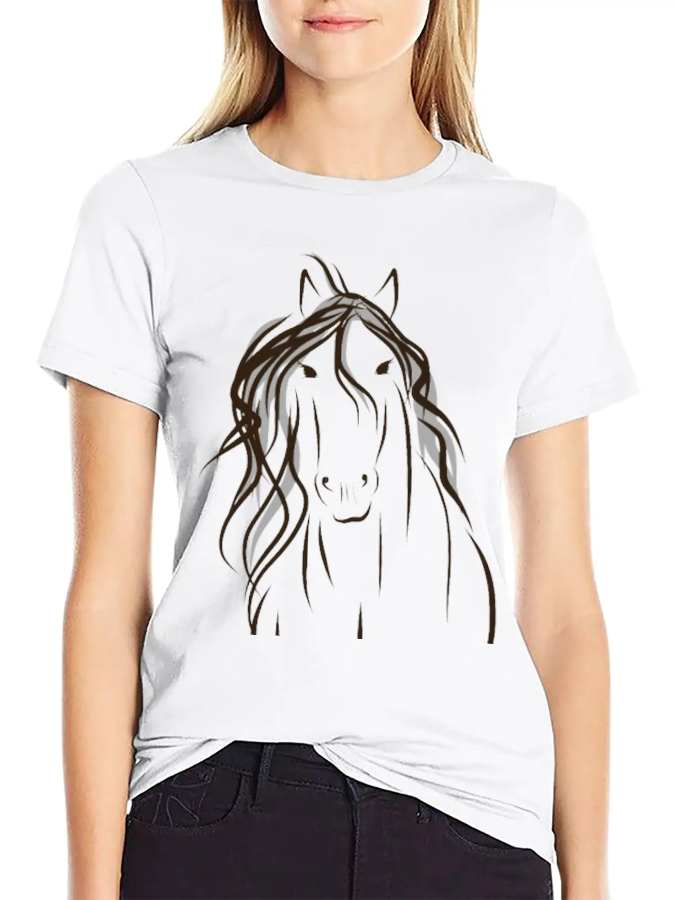 Be Strong, Horse Quote Stylish Everyday T-Shirt – Unisex Basic Cotton Tee