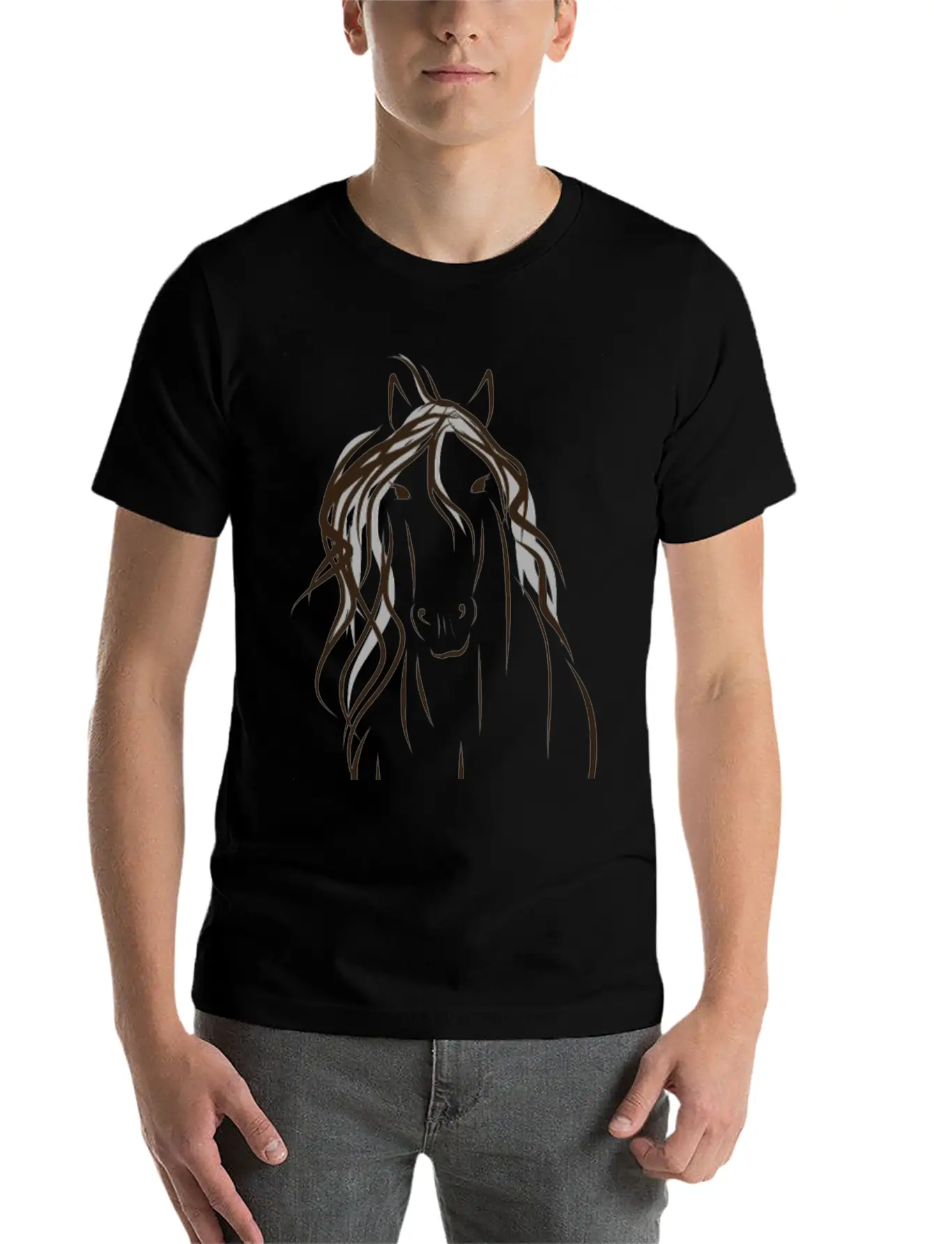 Be Strong, Horse Quote Stylish Everyday T-Shirt – Unisex Basic Cotton Tee