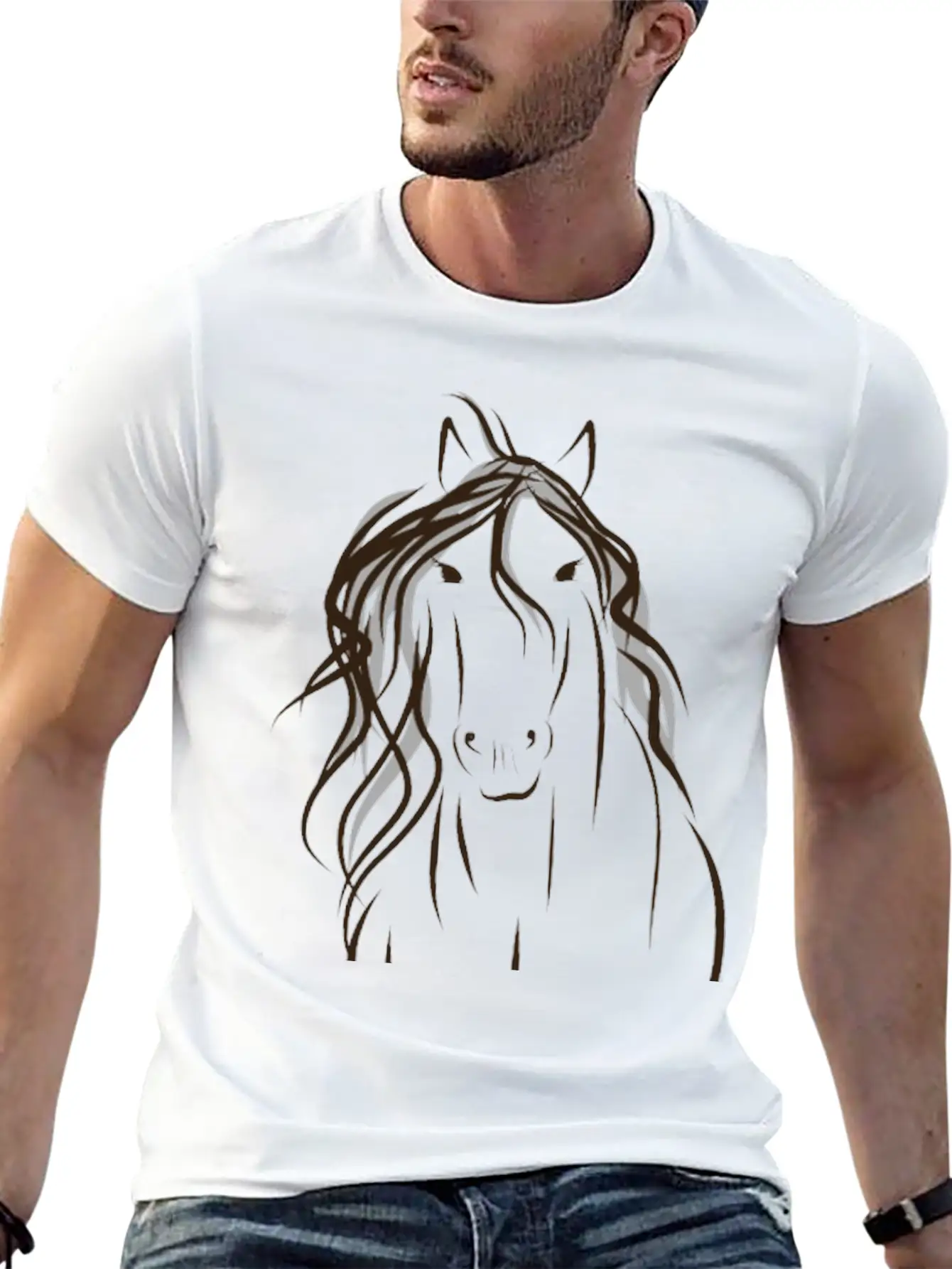 Be Strong, Horse Quote Stylish Everyday T-Shirt – Unisex Basic Cotton Tee