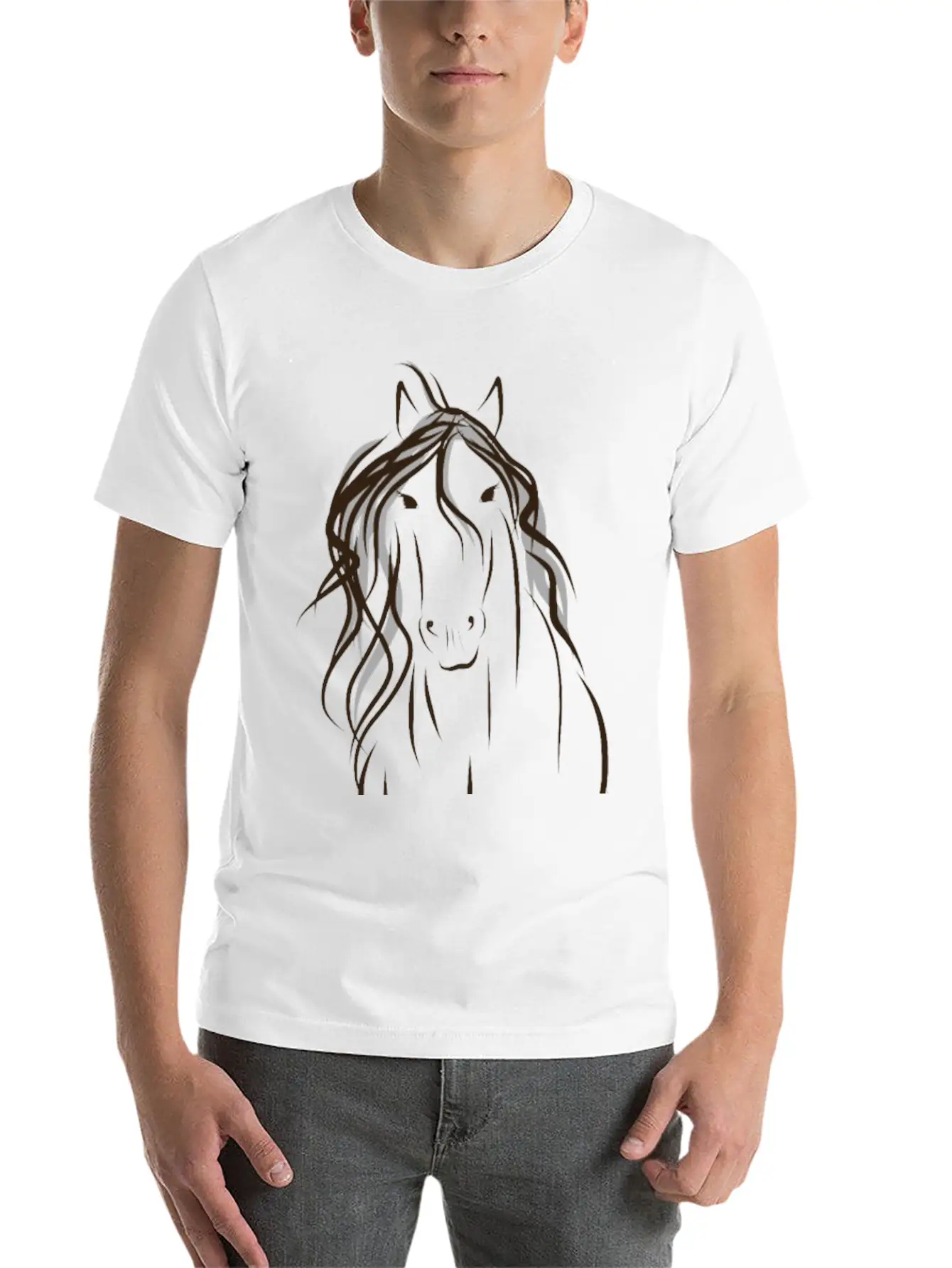 Be Strong, Horse Quote Stylish Everyday T-Shirt – Unisex Basic Cotton Tee