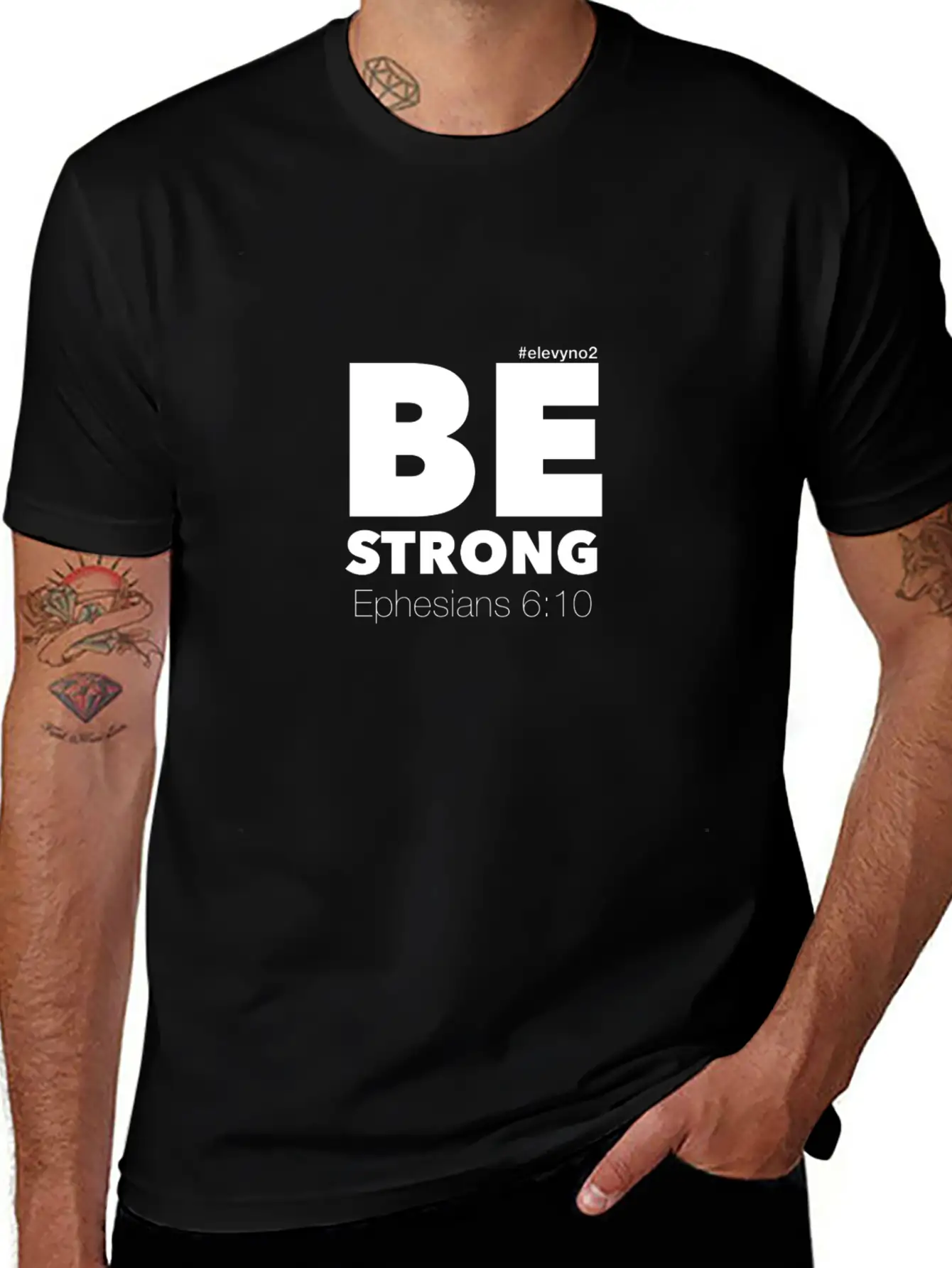 Be Strong - White Breathable Soft Cotton T-Shirt – Timeless Casual Look