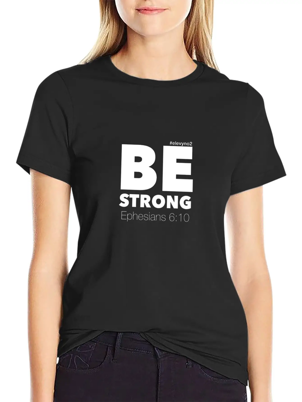 Be Strong - White Breathable Soft Cotton T-Shirt – Timeless Casual Look
