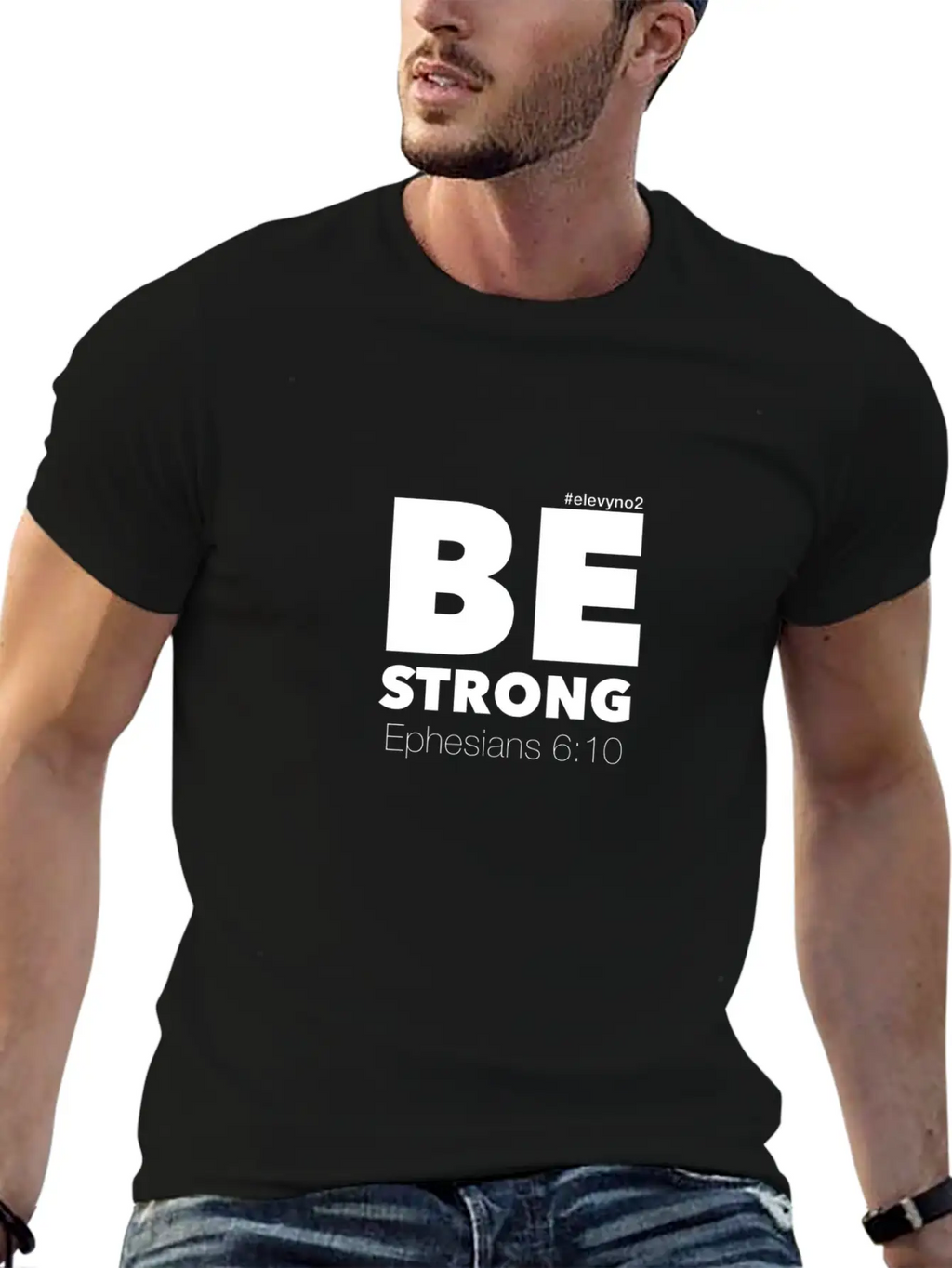 Be Strong - White Breathable Soft Cotton T-Shirt – Timeless Casual Look