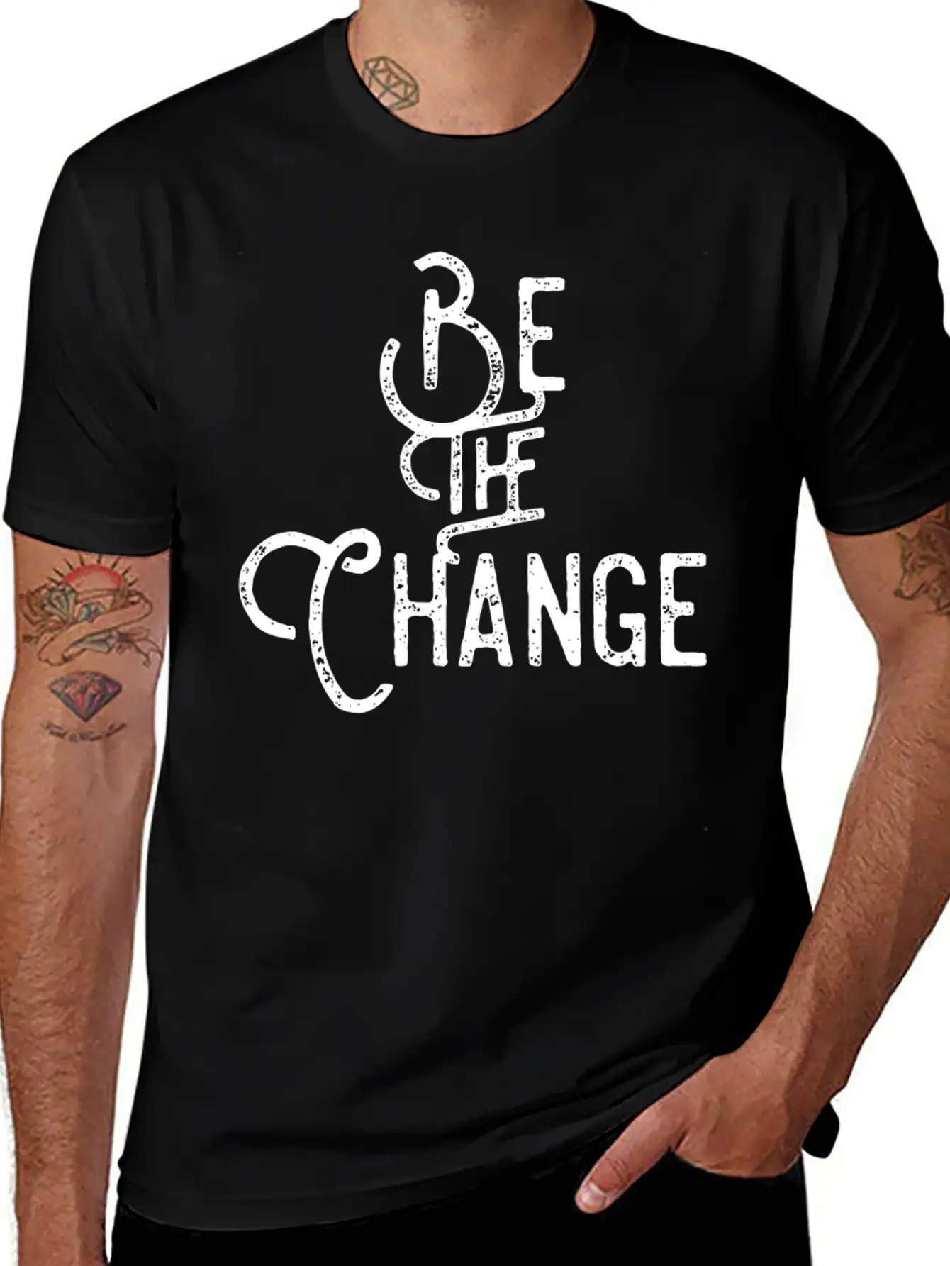 Be The Change Positive Impact Love Kindness Peace Unisex Casual T-Shirt – Clean Design For Daily Comfort