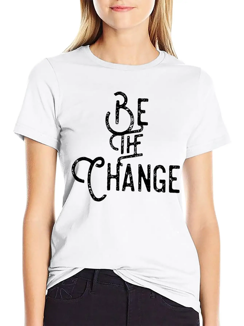 Be The Change Positive Impact Love Kindness Peace Unisex Casual T-Shirt – Clean Design For Daily Comfort