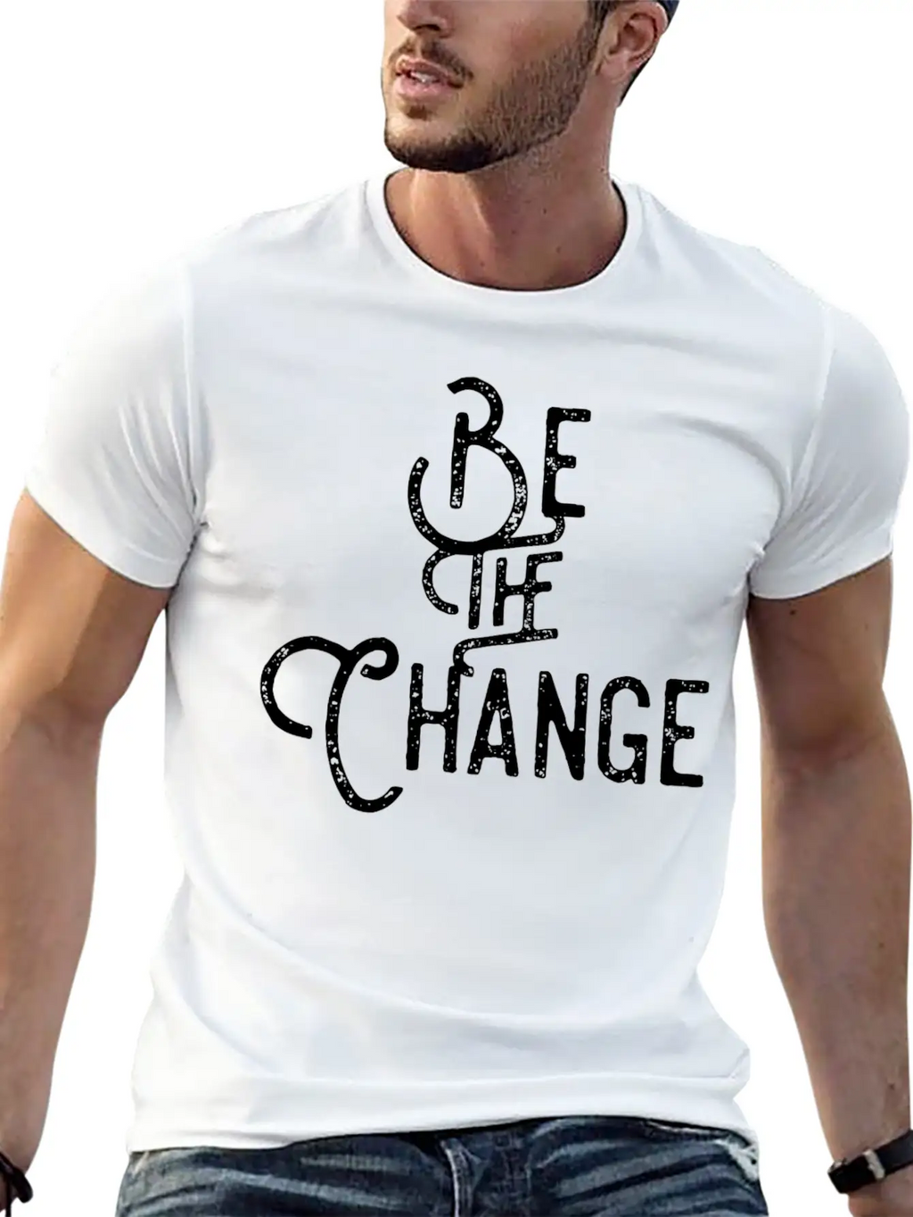 Be The Change Positive Impact Love Kindness Peace Unisex Casual T-Shirt – Clean Design For Daily Comfort