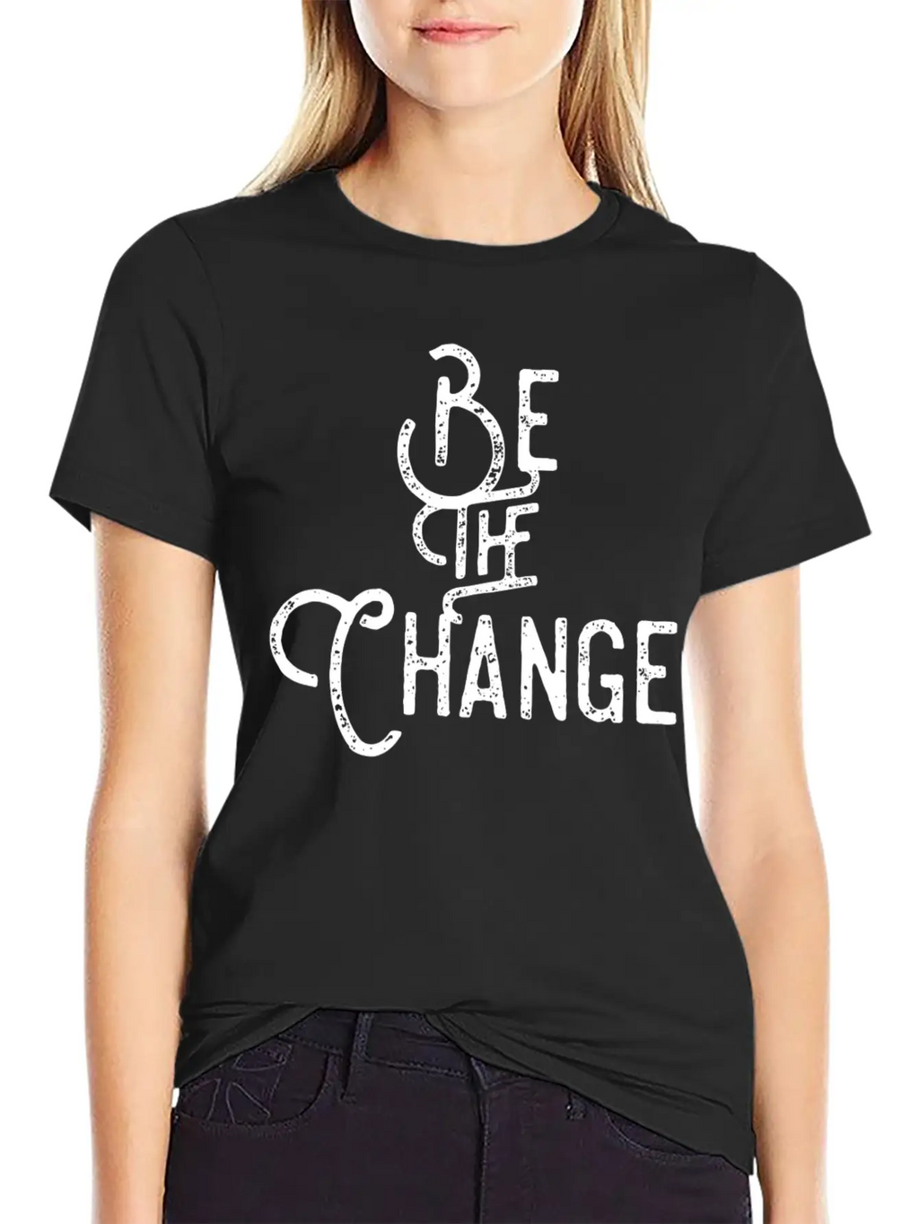 Be The Change Positive Impact Love Kindness Peace Unisex Casual T-Shirt – Clean Design For Daily Comfort