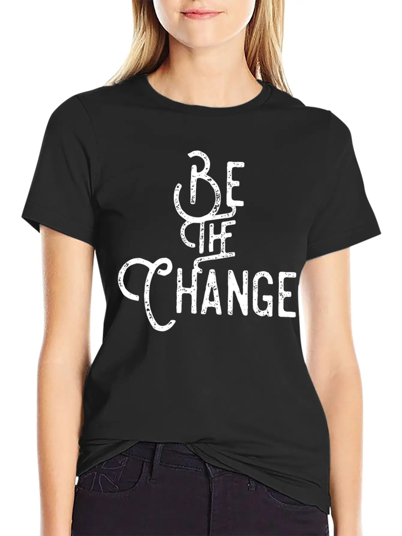 Be The Change Positive Impact Love Kindness Peace Unisex Casual T-Shirt – Clean Design For Daily Comfort