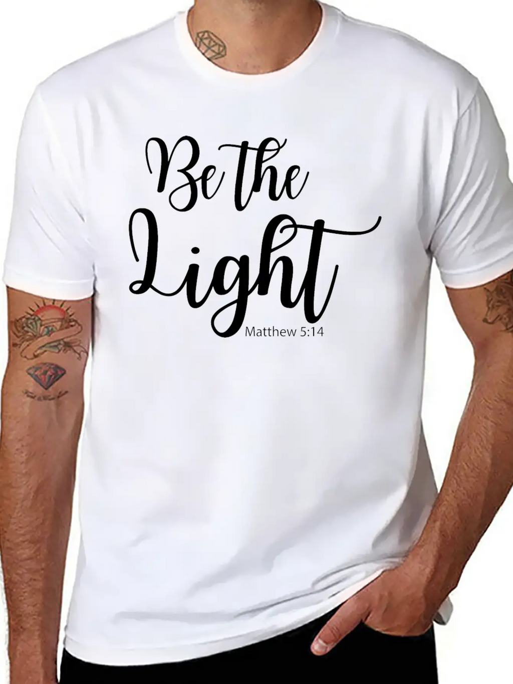 Be The Light - Matthew 5:14 Breathable Soft Cotton T-Shirt – Timeless Casual Look