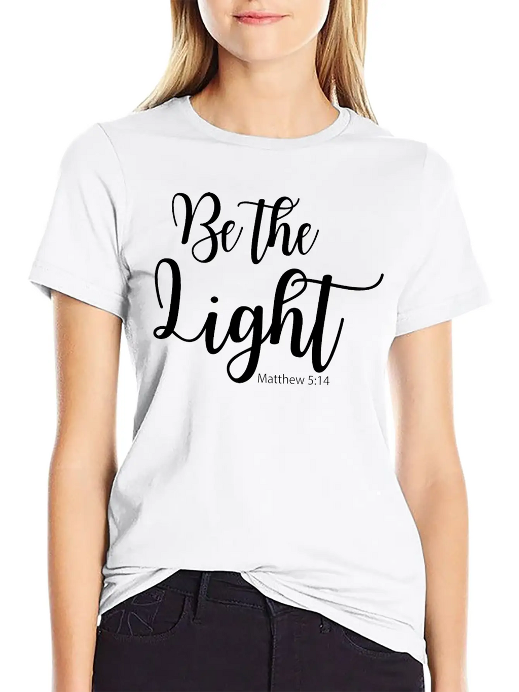 Be The Light - Matthew 5:14 Breathable Soft Cotton T-Shirt – Timeless Casual Look