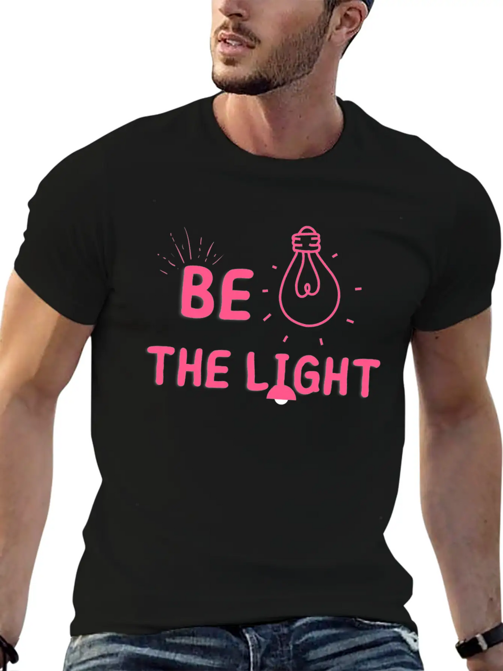 BE THE LIGHT T SHIRT Timeless Short Sleeve Tee – Comfy And Minimalist Design