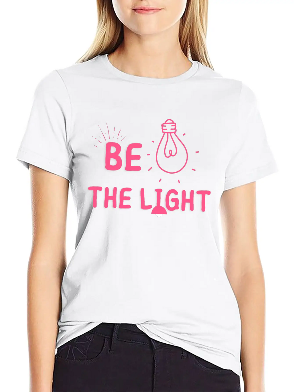 BE THE LIGHT T SHIRT Timeless Short Sleeve Tee – Comfy And Minimalist Design