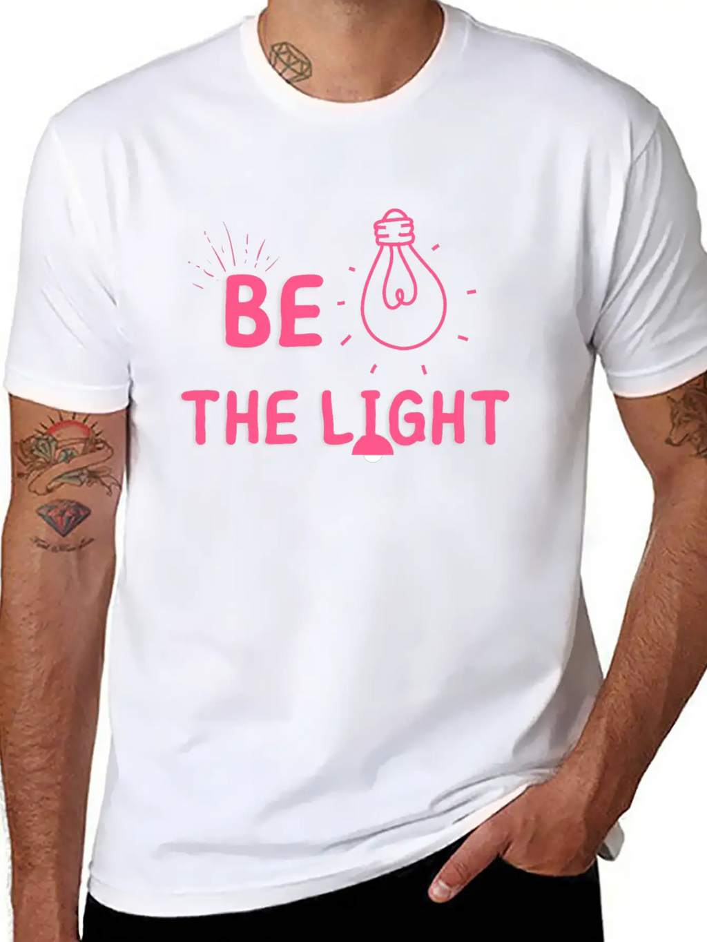 BE THE LIGHT T SHIRT Timeless Short Sleeve Tee – Comfy And Minimalist Design