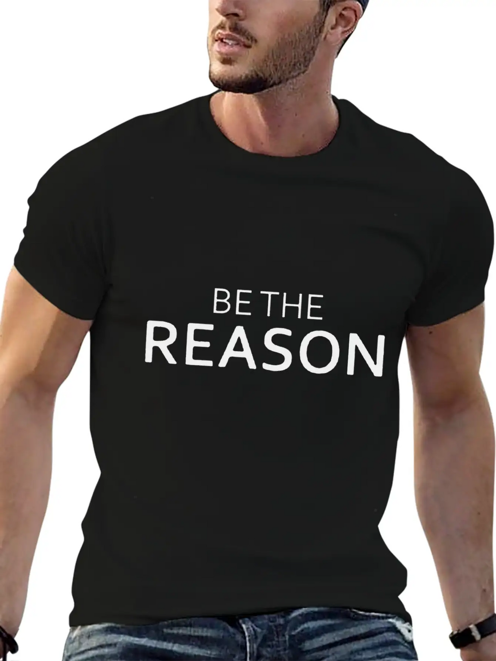 Be The Reason Funny Breathable Graphic T-Shirt – Perfect For Casual Days